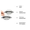 2 Pack Kitchen Sink Strainer Plug, Stainless Steel Sink Filter Drain Cover with Lift-up Handle, Rim Diameter 11cm (110mm)
