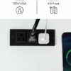 JJZXD Home, Kitchen And Dining Room With Spice Rack And Drawer Rolling Kitchen Cart with Power Outlet