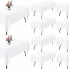 10 Pack Black Disposable Plastic Tablecloths,Plastic Rectangle Tablecloth Tablecloths 54 Inch x 108 Inch Party Table Cover for Picnic BBQ,Wedding