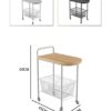 SLNFXC Kitchen Cart Storage Cart Simple Bedside Table Mini Mobile Coffee Table Storage Cart Kitchen Bathroom Cart (Color : Rosso, Size : 1pcs)
