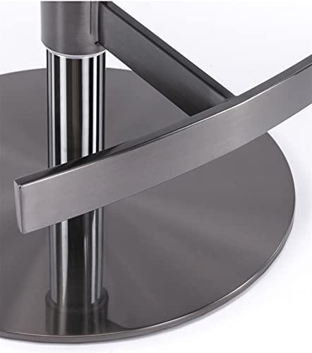 Orange Swivel Barstools Set of 2 with Backs Bar Chair Counter Height Adjustable Kitchen Island Titanium Black Brushed Stainless Steel Nappa Leath