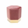 Life Interiors Amore Lux Velvet Pouffe, Pink