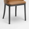dining chair Kitchen Dining Room Furniture Chairs Living Room Armchair Modern Leather High Back Padded Soft Seat Dining Chairs Black Metal Legs L