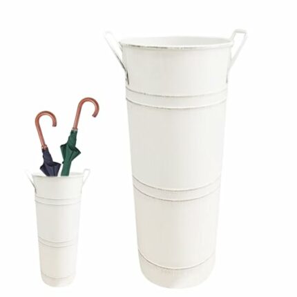 Ibuloule Umbrella Stands for Entryway - Umbrella Bucket with Handles,Round Free Standing Umbrella Organizer, Reinforced Umbrella Holder for Insid