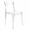 Beliani Set of 2 Dining Chairs Transparent Synthetic Backrest Armless Glossy Covington
