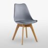 Life Interiors Lorenzo Retro Dining Chair 2-Piece Set, Grey