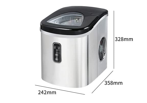ZBJHY Ice Maker Mini Domestic Stainless Steel Table Top Manual Commercial Bar Ice Making Machine