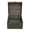 Airshi Wooden Storage Box, Multi-function Retro Metal Hinge Decorative Gift Portable Exquisite Treasure Chest for Home Decoration