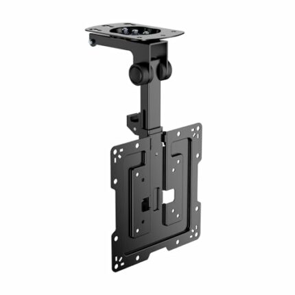 AISENS - CT43S-187 - Swivel Ceiling Stand, Foldable for Monitor/TV 20 kg of 19-43, Black