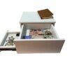 WANLIAN Floating Bedside Table with 2 Drawer Floating Shelves Side Table, air Wall Mounted Bedside Table (1psc, White) (White)
