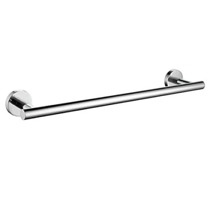 Hallyware Round Base Single Towel Bar SUS 304 Stainless Steel 60 cm/24 inches Towel Rails Rack for Kitchen and Bathroom Wall Mounted,Mirror Polis