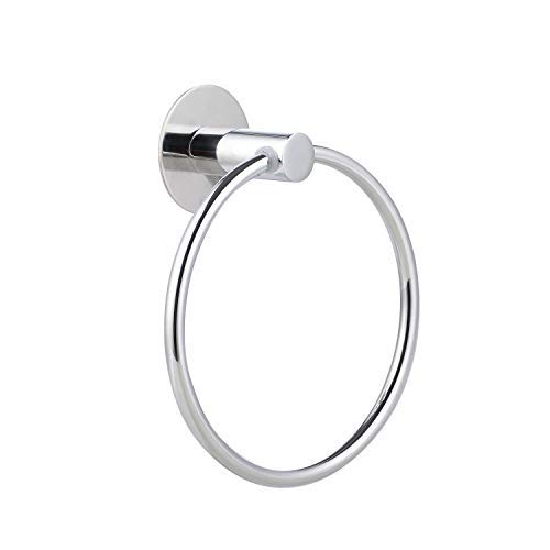Yizhet Stainless Steel Bath Towel Holder Hand Towel Ring Hanging Towel Hanger Bathroom Accessories Contemporary Hotel Square Style Wall Mount (Cl