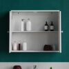Bath Vida Double Door Wall Mounted Bathroom Cabinet, Wood, White