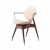 LUKEO Simple Dining Chair Solid Wood Designer Hotel Chair Restaurant Relax Armchair Home Furniture
