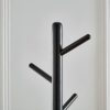YEVONNIE Solid Rubber Wood Coat Rack, Free Standing Coat Rack, Tree-Shaped Coat Rack with 8 Hooks, 3 Height Options, for Clothes, Hats, Bags, for