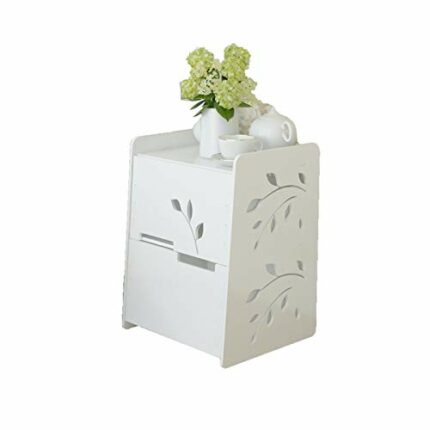 n/a Simple and Assembled Bedside Table European-style White Drawer Small Cabinet Bedroom Side Cabinet Bedside Storage Cabinet