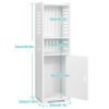 AIIKTOTA White Bathroom Floor Cabinet,Multi-Purpose Storage Cabinet Unit,Free Standing Bathroom Furniture Cabinet with Door and Shelves for Livin