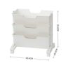 Qcwwy Mobile Bookshelf on Wheels, Movable Bookshelf 3 Layers Large Capacity Nightstand with Wheels Bookcase Under Desk Office Cart Magazines File