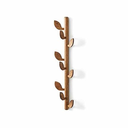 RSOCHS Wall Mounted Coat Rack Coat Rail with 9 Coat Hooks for Jackets, Robes, Scarves and Towels