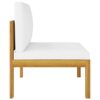 WODMB Garden Furniture 4 pcs with cushions Cream Solid Acacia Wood Garden Set Outdoor Furniture (Color : A, Size : One size)