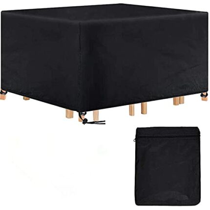 Landrip Garden Furniture Covers, Garden Table Covers Rectangular, Heavy Duty 420D Oxford Rattan Patio Furniture Set Cover, Waterproof Cover for G