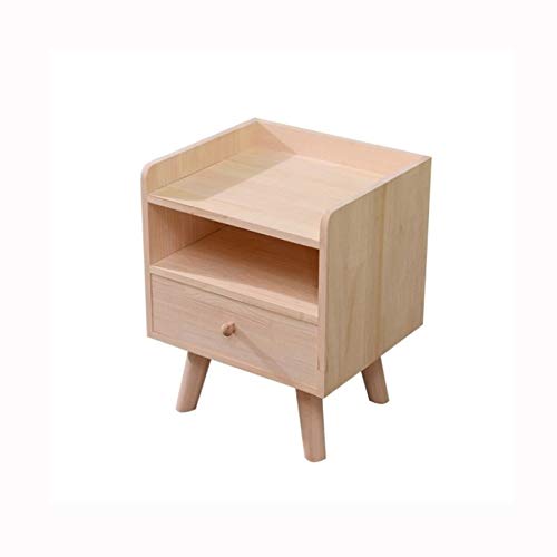 JYDQM Solid Wood Simple Bedroom Bedside Table, Mini Drawer Storage Wooden Cabinet