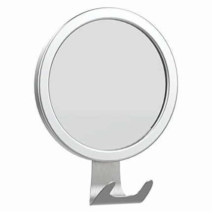 Elegear Small Shaving Mirror, Smooth Round Fogless Shower Mirror with Strong Suction Cup, Removable Anti Fog or Fog Free Mirror for Hanging in Ba