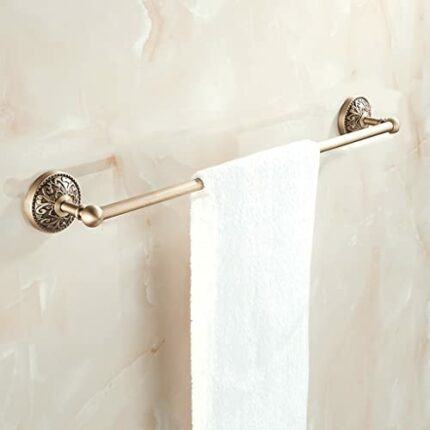 HIGOH Towel Racks,Towel Rail for Bathroom,All Copper Antique Hand Towel Holder,Bathroom,Toilet Toilet Rack,European Bath Towel Bar Towel Rail/Sin