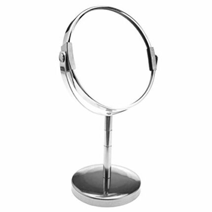 ENET 3x Magnifying Stand Mirror Dual Sided Round Makeup Standing Mirror