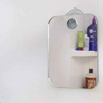 Shower Mirror Fog-Free Travel Mirror for Shaving, Shower Shave Makeup Mirror Frameless Wall Hanging Bathroom Mirror Removable Anti Fog Mirrors wi