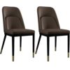 dining chair Kitchen Dining Room Furniture Chairs Faux Matte PU Leather Dining Chairs Set Of 2 Kitchen Living Room Accent Chairs with Upholstered