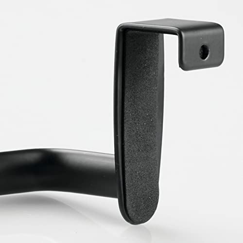 mDesign Over-the-Cabinet Kitchen Dish Towel Bar Holder – Towel Rack for Kitchen and Bathroom Cupboards – Steel Tea Towel Rail with No Drilling Re