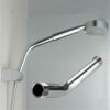 Michear Curved Forward Handheld Shower Stainless Steel Universal Extra Hose Pipe for Shower Head and Hose Extension Arm Bath Accessory