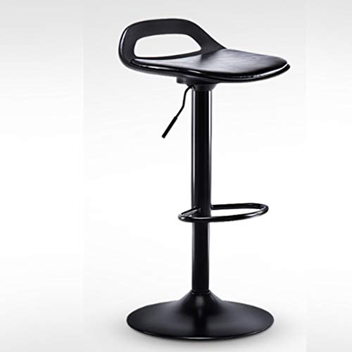 LUKEO Hydraulic Bar Stool Dining Chairs with Backrest 360° Swivel Adjustable Height PU Upholstered Seat Assembled Pub Home