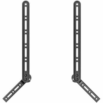 WALI Sound Bar Mount Bracket for Mounting Above or Under TV with Adjustable 3 Angled Extension Arm, Fits Most 23 to 65 Inch TVs, up to 33 Lb