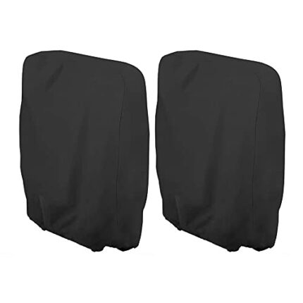 2 Pack Folding Reclining Chair Cover with Storage Bag & Drawstring, Heavy Duty Oxford Weatherproof Zero Gravity Chairs Cover Dustproof Anti-UV Su