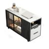 HOLUCE Faux Rock Slate Color Sofa Sideboard Living Room Mobile Sideboard Coffee Table Cabinet Side Storage Storage Organizer (Color : Argento, Si