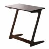 Zoopolyn Tv Tray Table Bamboo Tv Dinner Table Z Shaped end Table for Sofa Couch Laptop Living Room Bedroom White