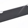 BSM Marketing 500mm x 100mm 6mm Thickness Toughened Gloss Black Glass Shelf for Bathroom Bedroom Office with Large Chrome Finish Shelf Supports