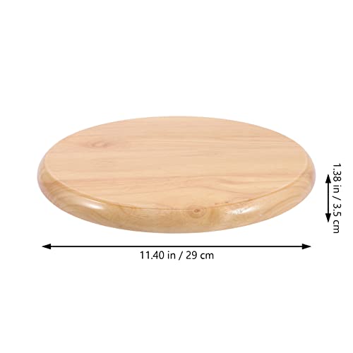 BESPORTBLE Bar Stool Top Replacement Wooden Round Seat Replacement, 29cm/11.5in Top Round Wood Stool Top Barstool Part, Rustic Wood Seat Bar Stoo