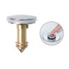 Pop Up Sink Plug Pop-up Click Clack Stopper Push Sink Drain for Kitchen Bathroom Washbasin Bathtub Solid Brass Chrome Plating 38mm