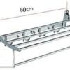 FVRTFT Stainless Steel Wall Mounted Bathroom Towel Rack Brushed Towel Shelf Towel Holder Hotel Rail Shelf Storage Holder