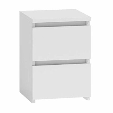 WHATSIZE ENTERPRISE – Moderna – Small Chest of Drawers – Contemporary 2 Drawer Wood Bedside Table & Night Stand - Office, Lounge & Bedroom Furnit