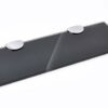 BSM Marketing 6mm Thick Toughened Black Or White Glass Shelves with Large Chrome Finish Shelf Supports 400mm by 100mm Bathroom Kitchen Office (1,