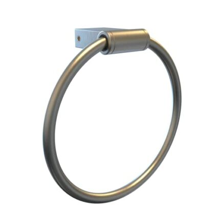 Agua Accessories Towel Holder Wall Mounted for Bathroom & Kitchen, Round Towel Ring for Bathroom Wall Satin Nickel, Hand Towel Holder Modern Styl