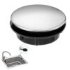 1pcs Stainless Steel Sink Tap Hole Cover Kitchen Faucet Hole Cover,Bathroom Faucet Hole Cover,Shower Plughole Cover Bathroom Push Drain Stopper P