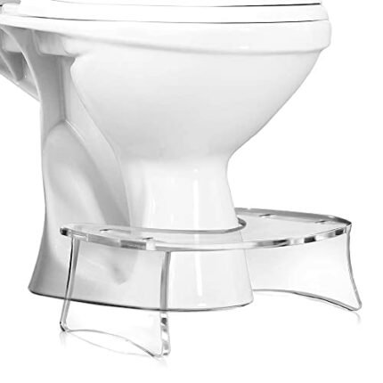 STAUBER Best Potty Stool - Squatting Toilet Stool (Clear Acrylic, Unassembled)