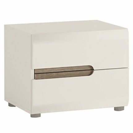 Furniture To Go | Chelsea, Wood, White, Bedroom 2 Drawer Bedside
