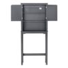 Two Door Toilet Cabinet Against The Wall Bathroom Cabinet Gray Storage Cabinet 27.56x7.85x65.08"