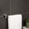 Croydex Flexi-Fix Epsom Towel Bar, Metal, Chrome, 54 x 272 x 78mm